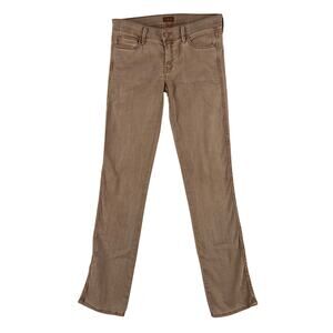 Mother WMNS Jeans The Rascal POP SZ 28 Creamy Cafe Straight Leg Low Rise